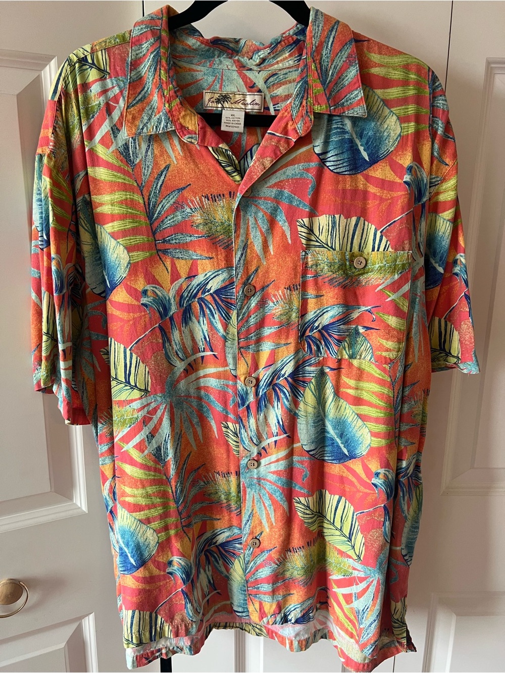 Joe Marlin Tropical Print Short-Sleeve Button-Up Shirt - Multicolor